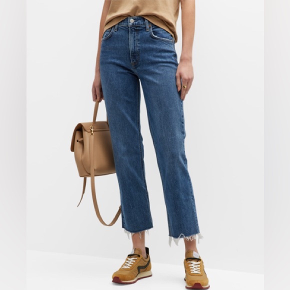 Agolde Riley High Rise Straight Crop - Picture 2 of 5